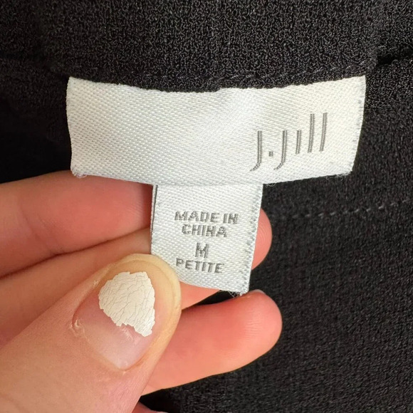 J Jill black cropped pants size medium petite Q4 - Picture 2 of 4